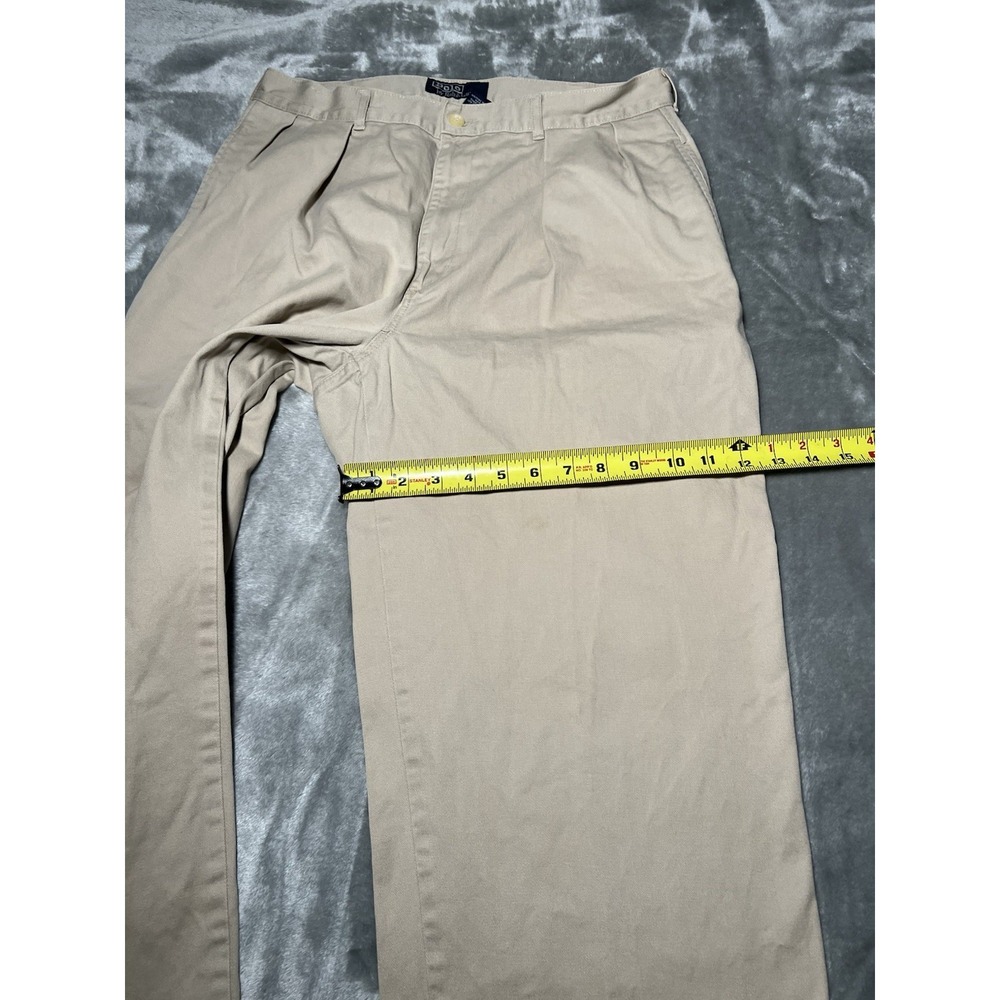 Polo Ralph Lauren Pants 34x30 Beige Preppy Straight Leg Classic Fit - Picture 5 of 8